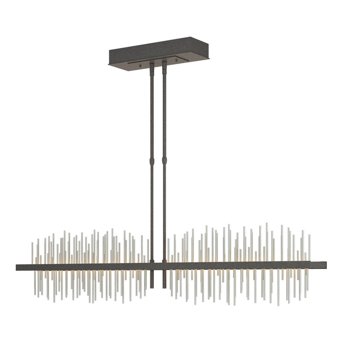 Gossamer Large LED Pendant in Natural Iron with Vintage Platinum Accent - 139655-LED-STND-20-82 by Hubbardton Forge