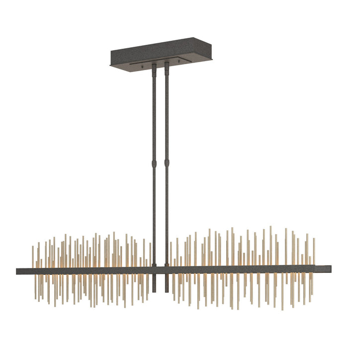 Gossamer Large LED Pendant in Natural Iron with Soft Gold Accent - 139655-LED-STND-20-84 by Hubbardton Forge