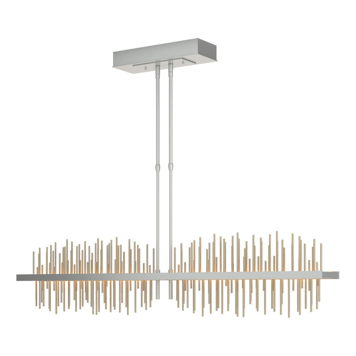 Gossamer Large LED Pendant in Vintage Platinum with Soft Gold Accent - 139655-LED-STND-82-84 by Hubbardton Forge