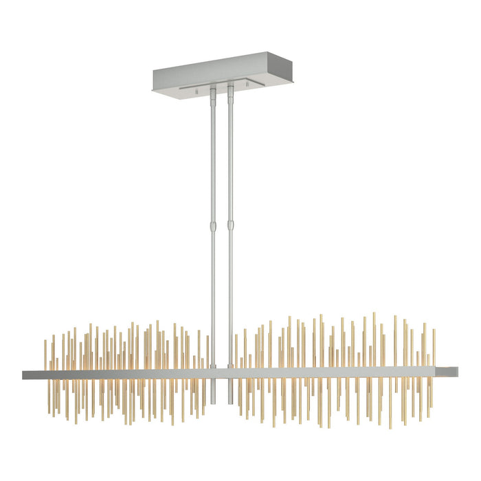 Gossamer Large LED Pendant in Vintage Platinum with Modern Brass Accent - 139655-LED-STND-82-86 by Hubbardton Forge