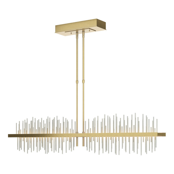 Gossamer Large LED Pendant in Modern Brass with Vintage Platinum Accent - 139655-LED-STND-86-82 by Hubbardton Forge