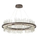 Gossamer Circular LED Pendant in Bronze with Sterling Accent - 139656-LED-STND-05-85 by Hubbardton Forge