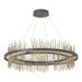 Gossamer Circular LED Pendant in Dark Smoke with Soft Gold Accent - 139656-LED-STND-07-84 by Hubbardton Forge