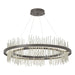 Gossamer Circular LED Pendant in Dark Smoke with Sterling Accent - 139656-LED-STND-07-85 by Hubbardton Forge