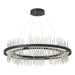 Gossamer Circular LED Pendant in Black with Vintage Platinum Accent - 139656-LED-STND-10-82 by Hubbardton Forge