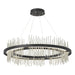 Gossamer Circular LED Pendant in Black with Sterling Accent - 139656-LED-STND-10-85 by Hubbardton Forge