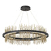 Gossamer Circular LED Pendant in Black with Modern Brass Accent - 139656-LED-STND-10-86 by Hubbardton Forge