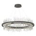 Gossamer Circular LED Pendant in Natural Iron with Vintage Platinum Accent - 139656-LED-STND-20-82 by Hubbardton Forge