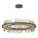 Gossamer Circular LED Pendant in Natural Iron with Modern Brass Accent - 139656-LED-STND-20-86 by Hubbardton Forge