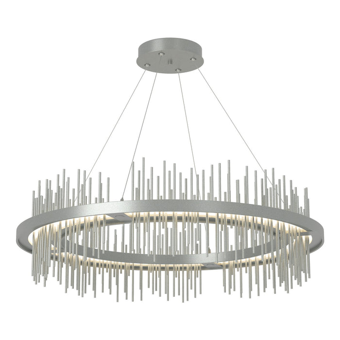 Gossamer Circular LED Pendant in Vintage Platinum with Vintage Platinum Accent - 139656-LED-STND-82-82 by Hubbardton Forge