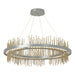 Gossamer Circular LED Pendant in Vintage Platinum with Modern Brass Accent - 139656-LED-STND-82-86 by Hubbardton Forge