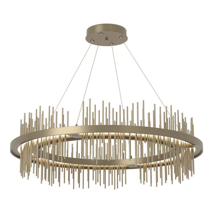 Gossamer Circular LED Pendant in Soft Gold with Soft Gold Accent - 139656-LED-STND-84-84 by Hubbardton Forge