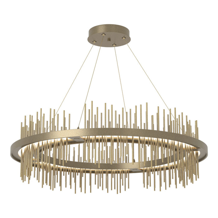 Gossamer Circular LED Pendant in Soft Gold with Modern Brass Accent - 139656-LED-STND-84-86 by Hubbardton Forge