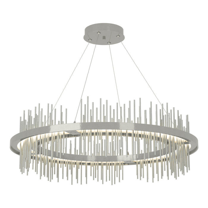 Gossamer Circular LED Pendant in Sterling with Vintage Platinum Accent - 139656-LED-STND-85-82 by Hubbardton Forge