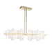 Vitre Large Linear LED Pendant in Modern Brass - 139661-LED-STND-86-YR0708 by Hubbardton Forge