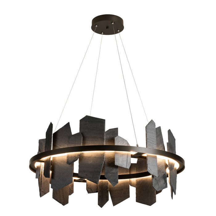 Ardesia Circular LED Pendant in Oil Rubbed Bronze - 139665-LED-STND-14-SL by Hubbardton Forge