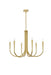 Layne Six Light Chandelier in Brass