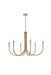 Layne Six Light Chandelier in Gold