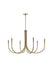 Layne Six Light Chandelier in Gold