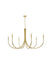 Layne Six Light Chandelier in Brass