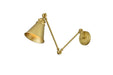 Ledger One Light Swing Arm Wall Sconce in Brass