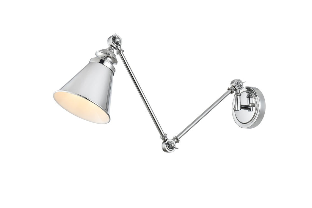 Ledger One Light Swing Arm Wall Sconce in Chrome