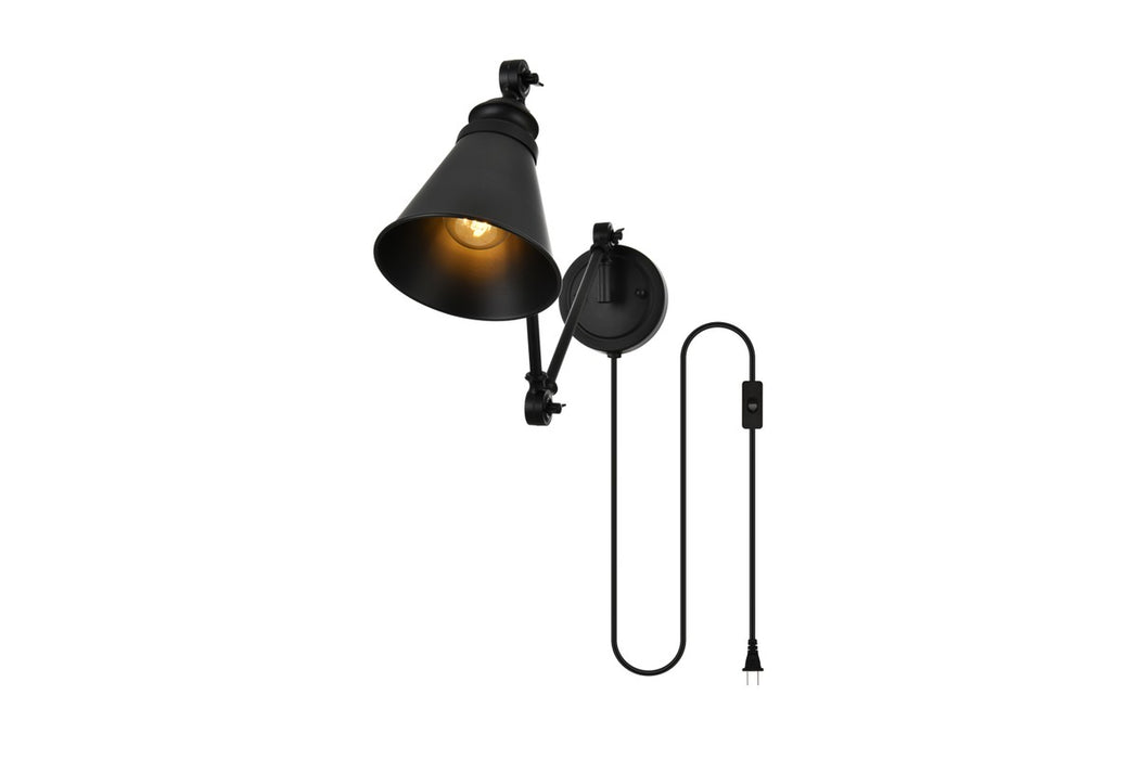 Van One Light Wall Sconce in Black