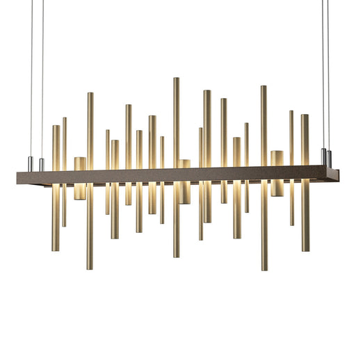 Cityscape LED Pendant in Bronze with Soft Gold Accent - 139725-LED-STND-05-84 by Hubbardton Forge