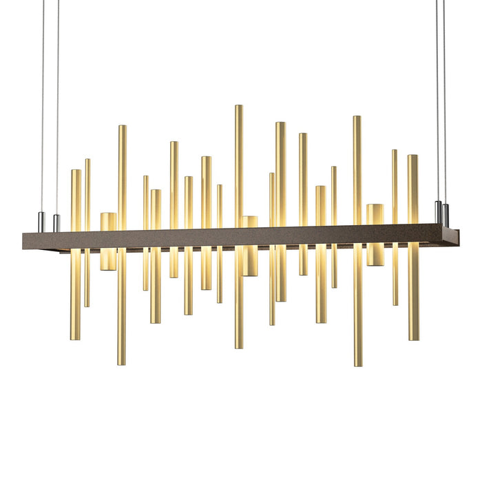 Cityscape LED Pendant in Bronze with Modern Brass Accent - 139725-LED-STND-05-86 by Hubbardton Forge