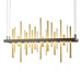 Cityscape LED Pendant in Bronze with Modern Brass Accent - 139725-LED-STND-05-86 by Hubbardton Forge