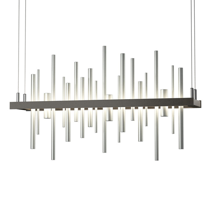 Cityscape LED Pendant in Dark Smoke with Vintage Platinum Accent - 139725-LED-STND-07-82 by Hubbardton Forge