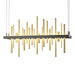 Cityscape LED Pendant in Dark Smoke with Modern Brass Accent - 139725-LED-STND-07-86 by Hubbardton Forge