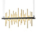 Cityscape LED Pendant in Black with Modern Brass Accent - 139725-LED-STND-10-86 by Hubbardton Forge