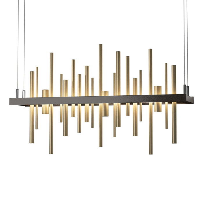 Cityscape LED Pendant in Oil Rubbed Bronze with Soft Gold Accent - 139725-LED-STND-14-84 by Hubbardton Forge