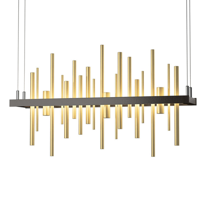 Cityscape LED Pendant in Oil Rubbed Bronze with Modern Brass Accent - 139725-LED-STND-14-86 by Hubbardton Forge