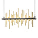 Cityscape LED Pendant in Oil Rubbed Bronze with Modern Brass Accent - 139725-LED-STND-14-86 by Hubbardton Forge