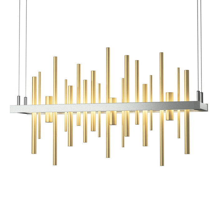 Cityscape LED Pendant in Vintage Platinum with Modern Brass Accent - 139725-LED-STND-82-86 by Hubbardton Forge