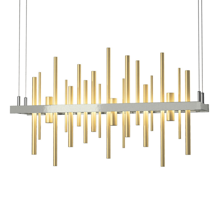 Cityscape LED Pendant in Sterling with Modern Brass Accent - 139725-LED-STND-85-86 by Hubbardton Forge