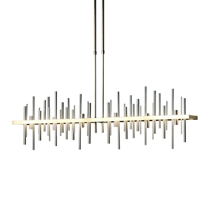 Cityscape Large LED Pendant in Modern Brass with Vintage Platinum Accent - 139726-LED-STND-86-82 by Hubbardton Forge