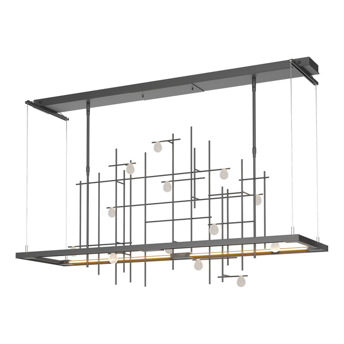 Spring LED Pendant in Black - 139752-LED-STND-10-YG0500 by Hubbardton Forge