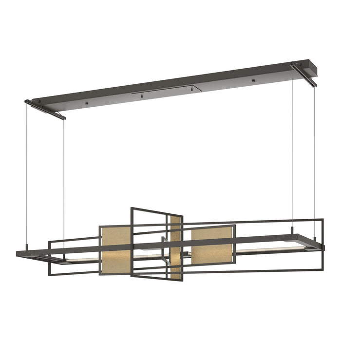 Summer LED Pendant in Dark Smoke with Soft Gold Accent - 139754-LED-STND-07-84 by Hubbardton Forge