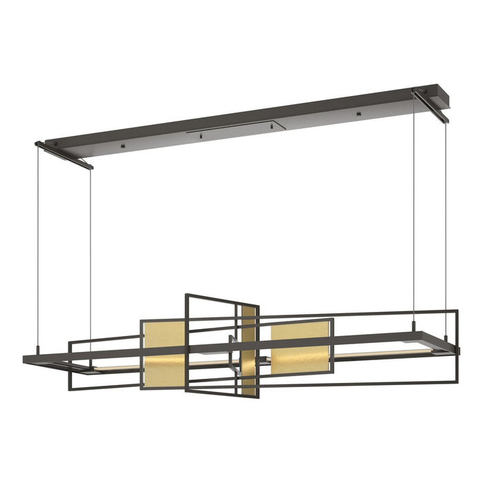 Summer LED Pendant in Dark Smoke with Modern Brass Accent - 139754-LED-STND-07-86 by Hubbardton Forge