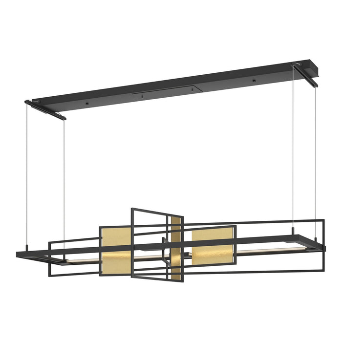 Summer LED Pendant in Black with Modern Brass Accent - 139754-LED-STND-10-86 by Hubbardton Forge