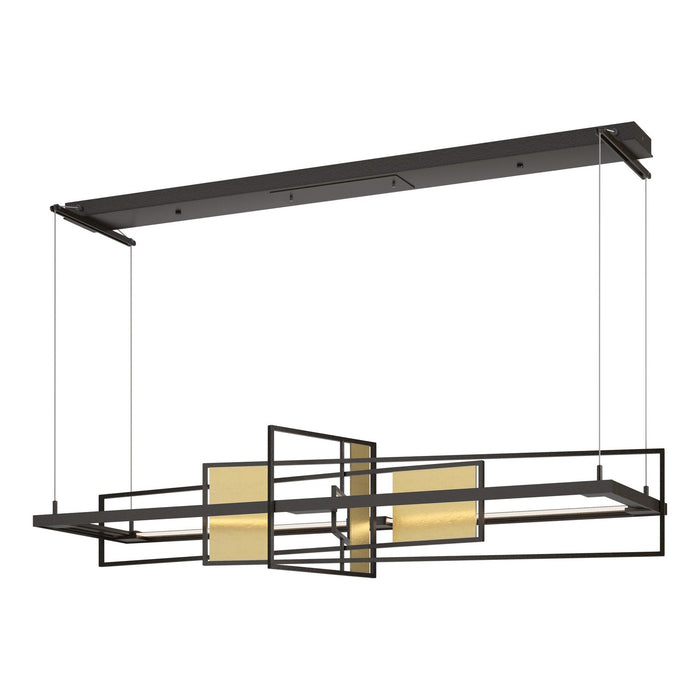 Summer LED Pendant in Oil Rubbed Bronze with Modern Brass Accent - 139754-LED-STND-14-86 by Hubbardton Forge