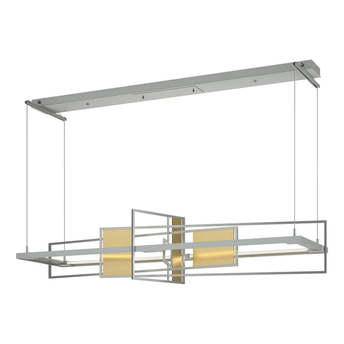 Summer LED Pendant in Vintage Platinum with Modern Brass Accent - 139754-LED-STND-82-86 by Hubbardton Forge