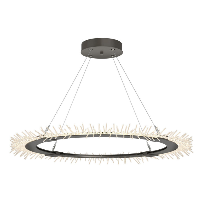 Anemone Circular LED Pendant in Dark Smoke - 139772-LED-STND-07 by Hubbardton Forge