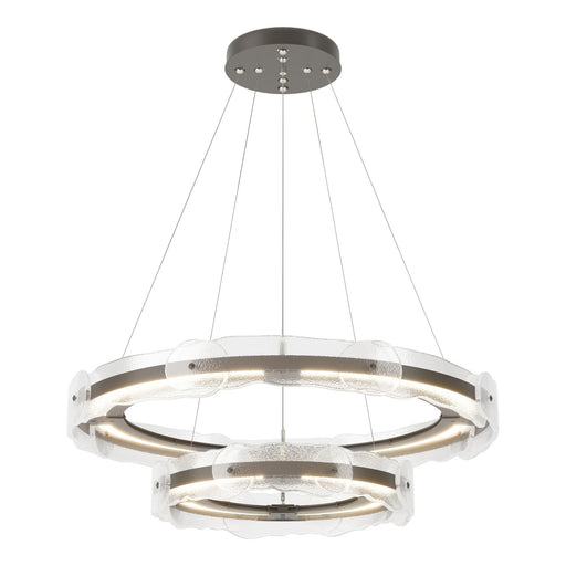 Solstice LED Tiered Pendant in Dark Smoke - 139782-LED-STND-07-ZM0598 by Hubbardton Forge