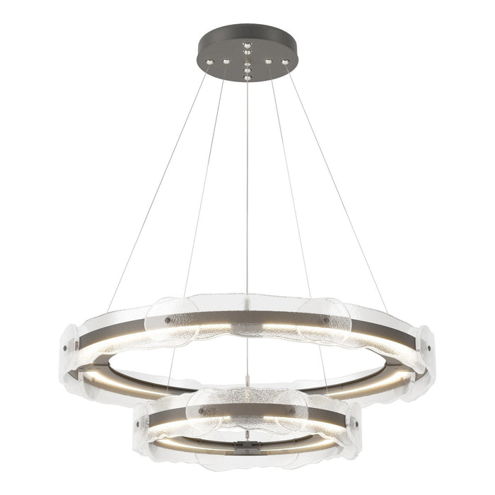 Solstice LED Tiered Pendant in Natural Iron - 139782-LED-STND-20-ZM0598 by Hubbardton Forge