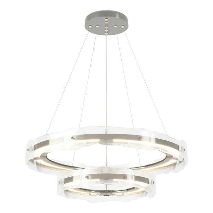 Solstice LED Tiered Pendant in Sterling - 139782-LED-STND-85-ZM0598 by Hubbardton Forge