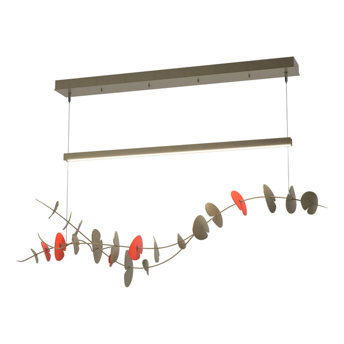 Lily LED Pendant in Soft Gold with Satin Red Accent - 139812-LED-STND-84-90 by Hubbardton Forge